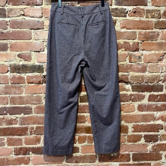Aritzia Wilfred Wool Cashmere Blend Trousers Houndstooth Size 6 - Picture 3 of 8